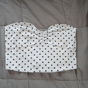 Polka dot tube/crop top